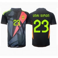 Camisa de Futebol Espanha Unai Simon #23 Goleiro Equipamento Secundário Europeu 2024 Manga Curta